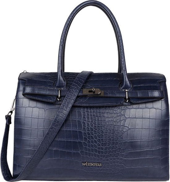 Wimona Sofia 5003 Schoudertas / Laptoptas - 15 inch - Donkerblauw