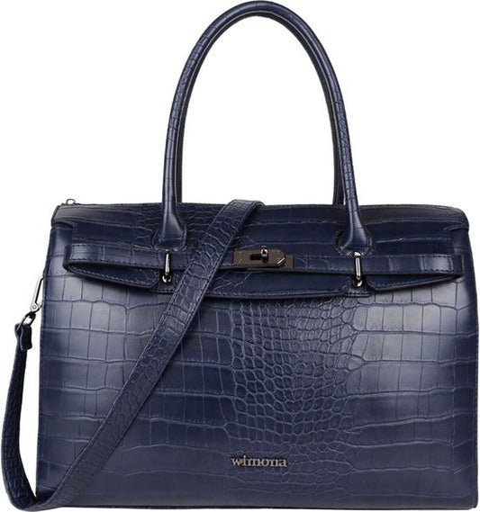 Wimona Sofia 5003 Schoudertas / Laptoptas - 15 inch - Donkerblauw