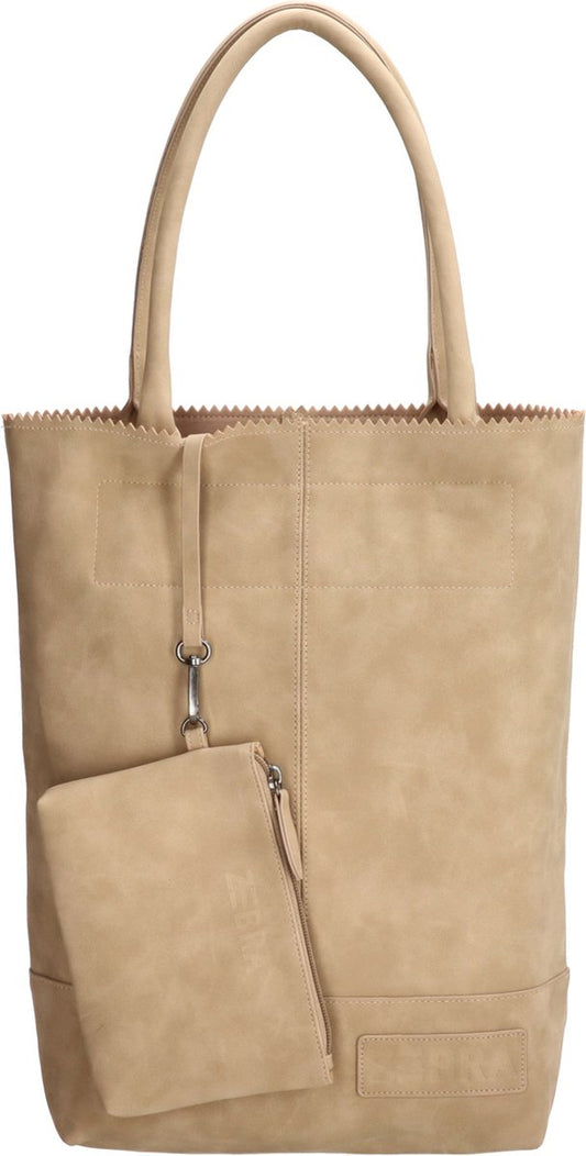 Zebra Trends Shopper Natural Bag Zand