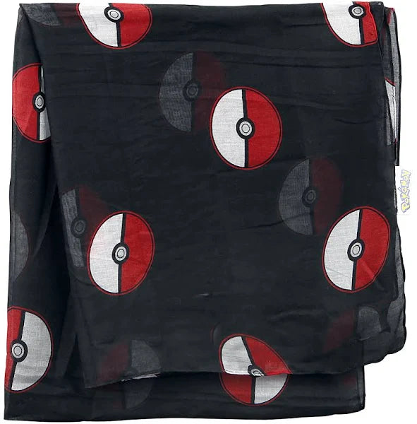 Pokemon PokeBall Scarf (Medium, Black),SF407333POK,M