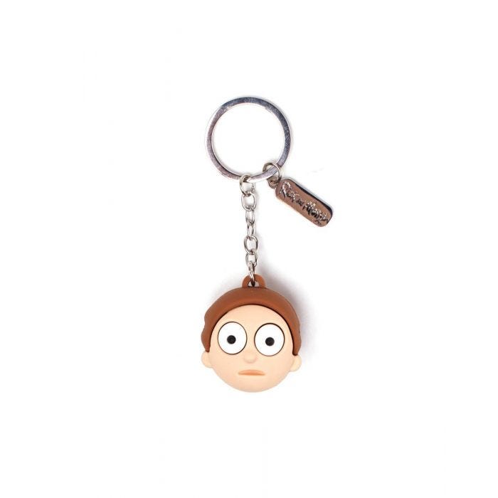 Rick and Morty - Morty Face 3D Rubber Keychain
