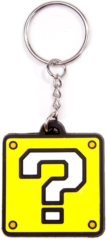 Super Mario Bros. Question Mark Block Rubber Keychain