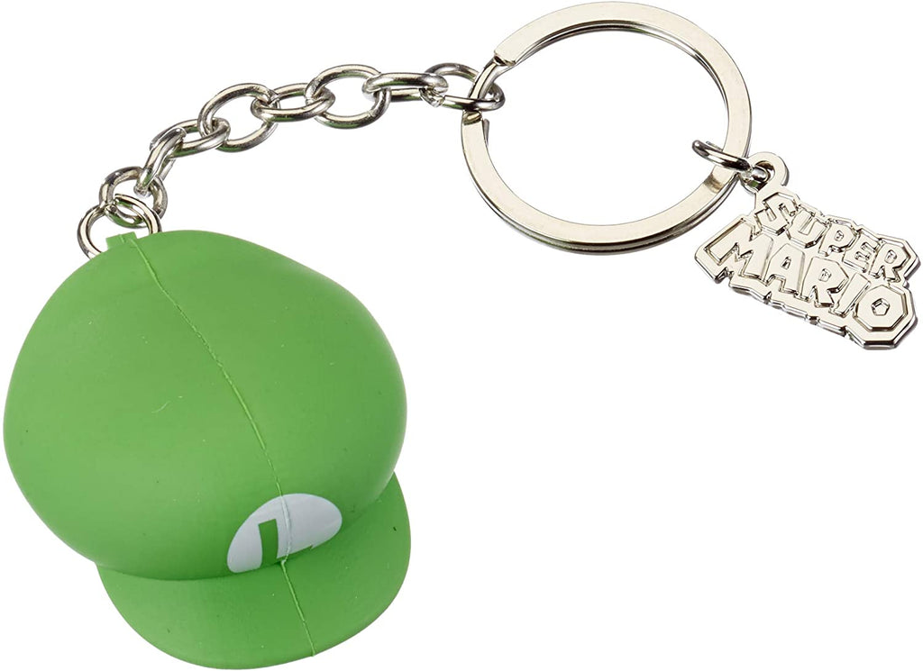 Super Mario Keychain Luigi Hat 3D Green