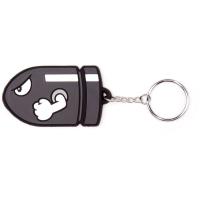 NINTENDO KE141762NTN SUPER MARIO BROS. BULLET BILL RUBBER KEYCHAIN (KE141762NTN)