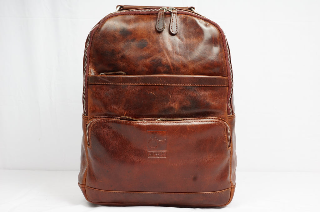 Leren Business/ travel rugtas Arpello -6.1411BRANDY-