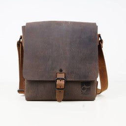 Leren kleine messenger tas -6.1739BRUIN-