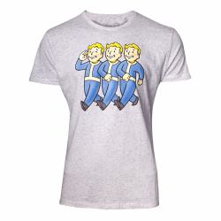 FALLOUT Three Vault Boys T-Shirt, Male, Extra Large, White [TS621551FAL-XL]