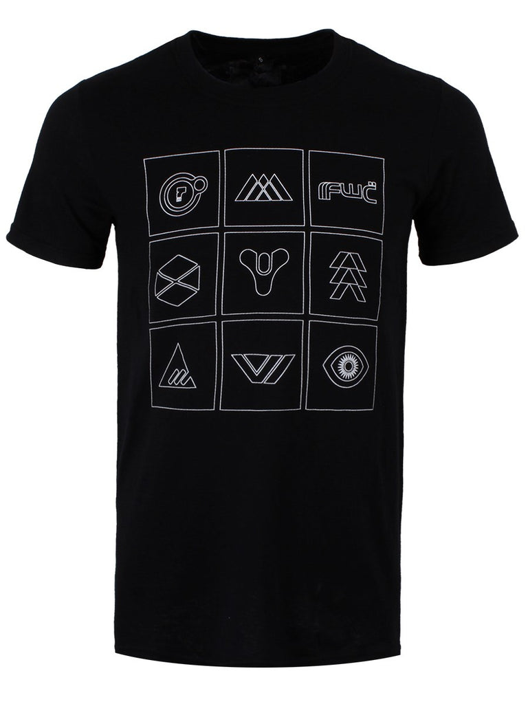 DESTINY BLACK SHIRT 9 SQUARES T-shirt