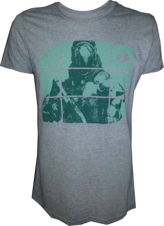 Destiny  Grijs - Groene Print Shirt - Windows