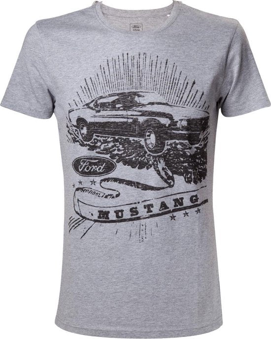 Ford Grey Melange Mustang Black Print